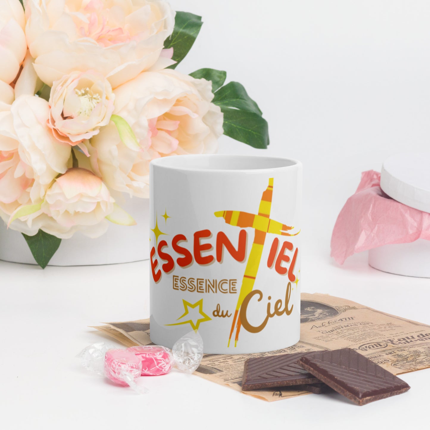 Mug Blanc Brillant "Essentiel"